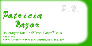 patricia mazor business card